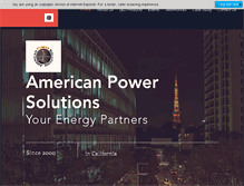 Tablet Screenshot of americanpowersolutions.com